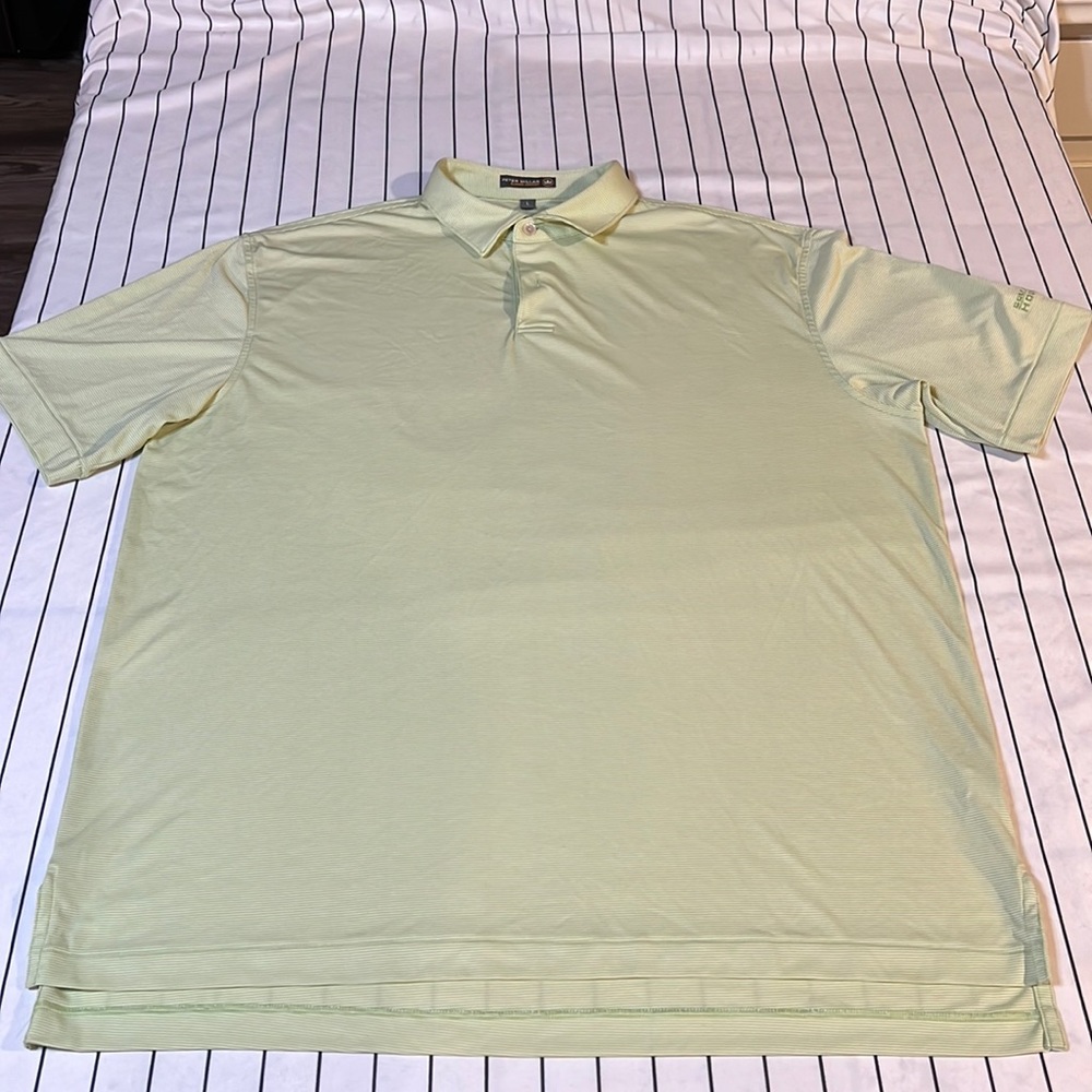 Peter Millar Summer Comfort Polo Shirt Large  Mens with Company Logo